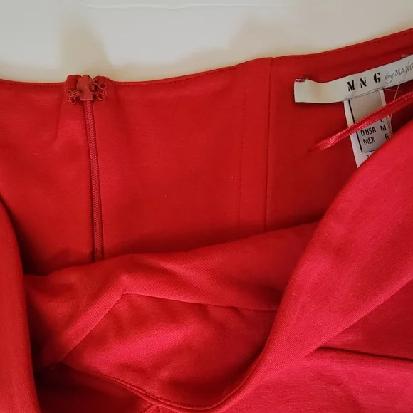 MNG by Mango Red Strapless Dress Size M - NWT - Picture 6 of 8